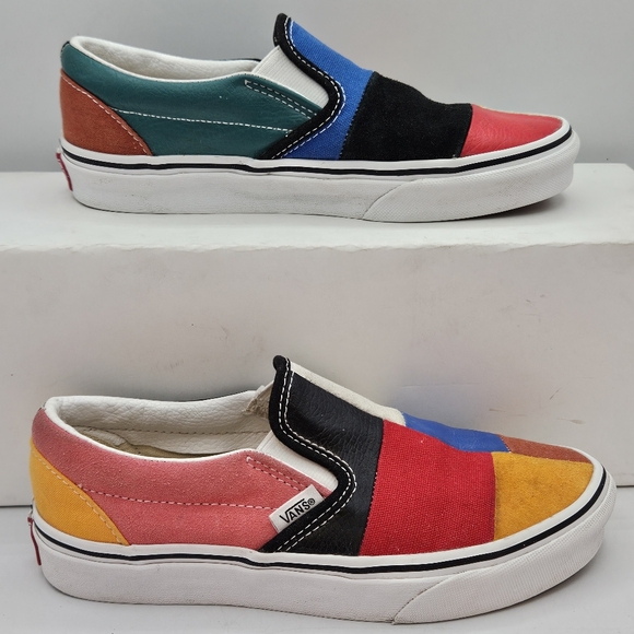 Vans Classic Slip On Patchwork Multi Color Womens 5.5 Mens 4 VN0A38F7VMF - Picture 15 of 15